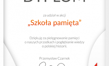Zdjęcie aktualności Szkoła Pamięta