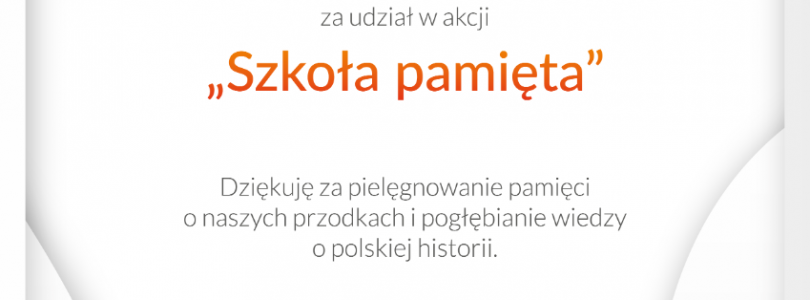 Zdjęcie główne aktualności Szkoła Pamięta