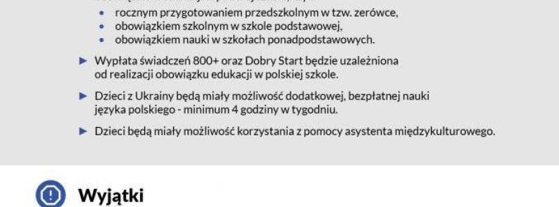 Zdjęcie główne aktualności Obowiązek szkolny dla dzieci z Ukrainy 