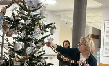Zdjęcie aktualności Ubieranie choinki w Urzędzie Miejskim