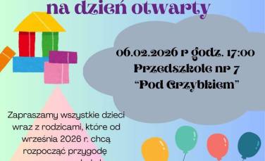 Zdjęcie aktualności Zapraszamy na dzień otwarty 06.02.2026r.